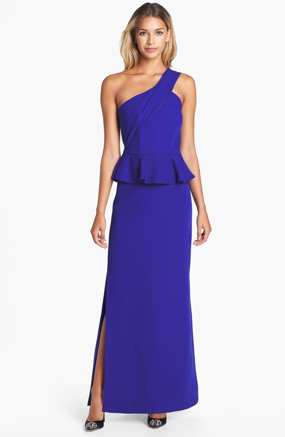 Laundry by Shelli Segal OneShoulder Peplum Gown Nordstrom