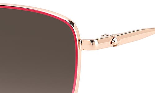 Shop Kate Spade New York 55mm Hailey/g/s Cat Eye Sunglasses In Rose Red/brown Gradient