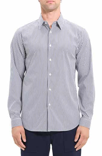 Irving Structured Knit Short-Sleeve Shirt in White 