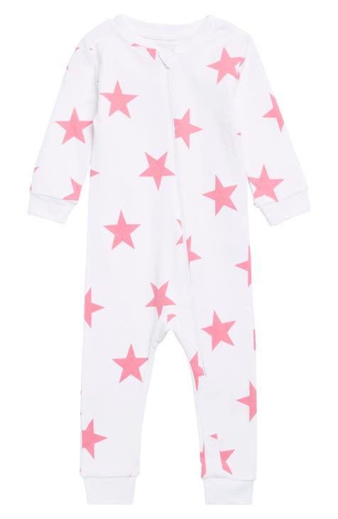 Print Fitted One-Piece Pima Cotton Pajamas (Baby)