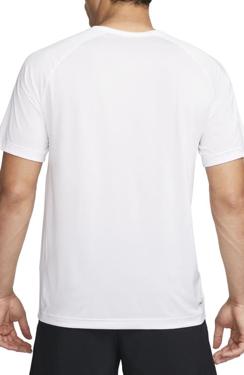 Nike Dri-fit Short-sleeve T-shirt In White/black