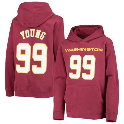 Outerstuff Boys Youth Chase Young Burgundy Washington Commanders Mainliner  Player Name and Number T-shirt