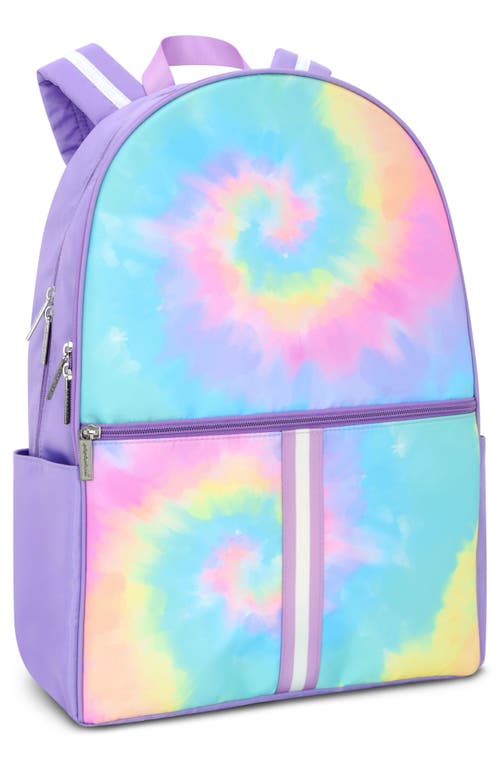 Shop Iscream Kids' Preppy Tie Dye Backpack In Purple Multi