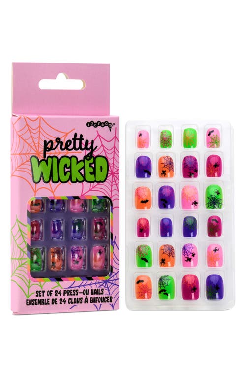 Shop Iscream Pretty Wicked Set Of 24 Press-on Nails In Pink Multi