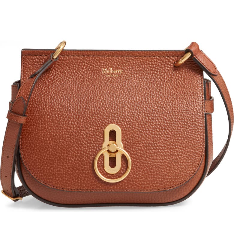 Mulberry Small Amberley Leather Crossbody Saddle Bag | Nordstrom