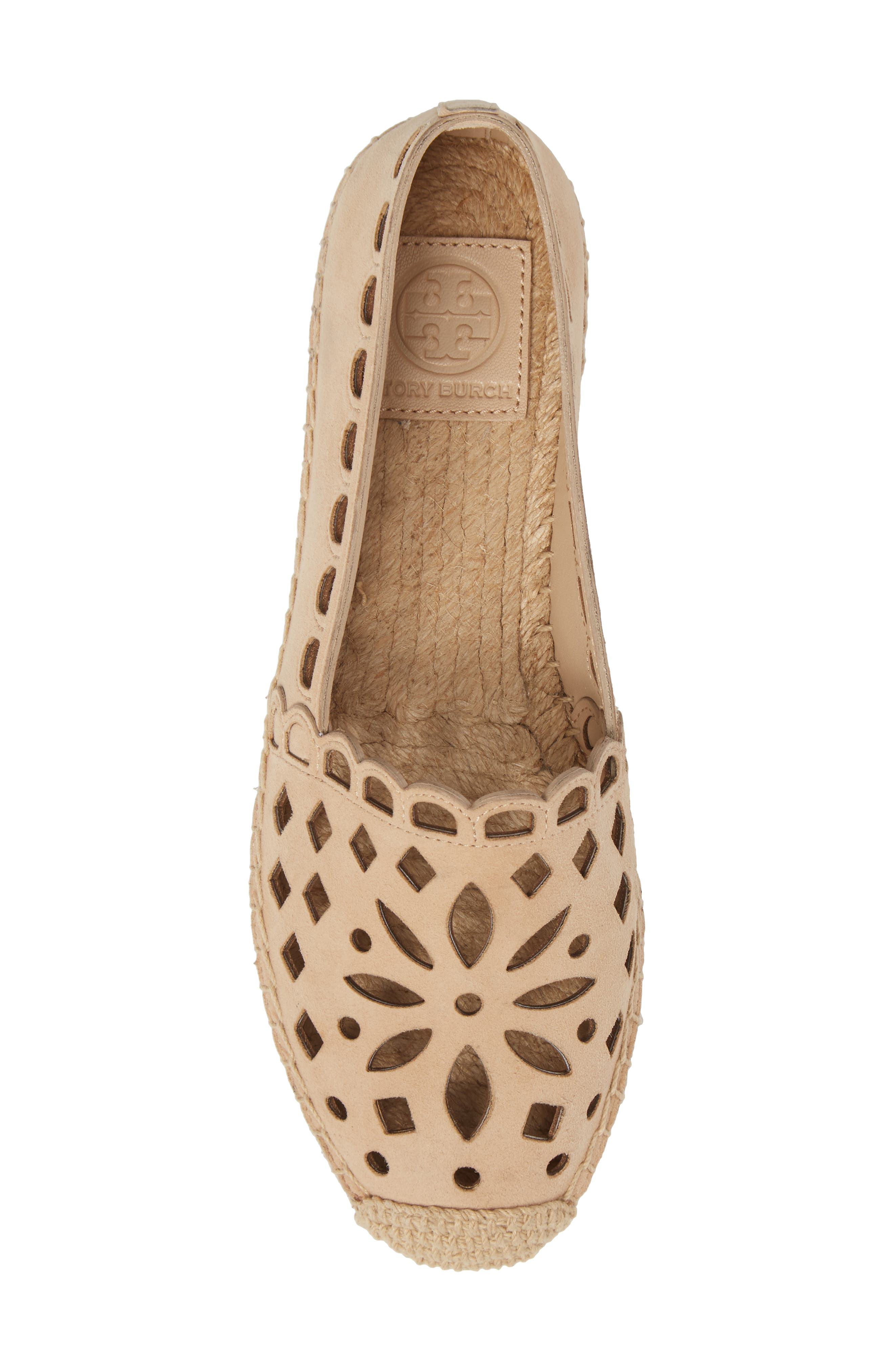 tory burch may perforated espadrille flat