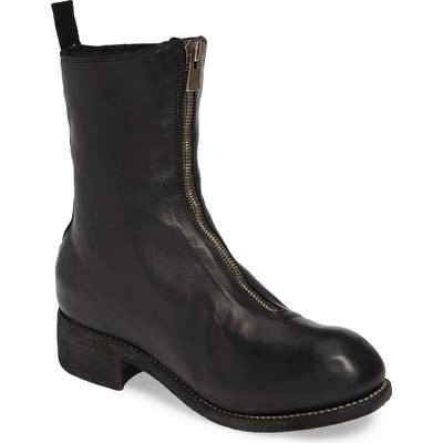 Guidi Front Zip Boot, Black