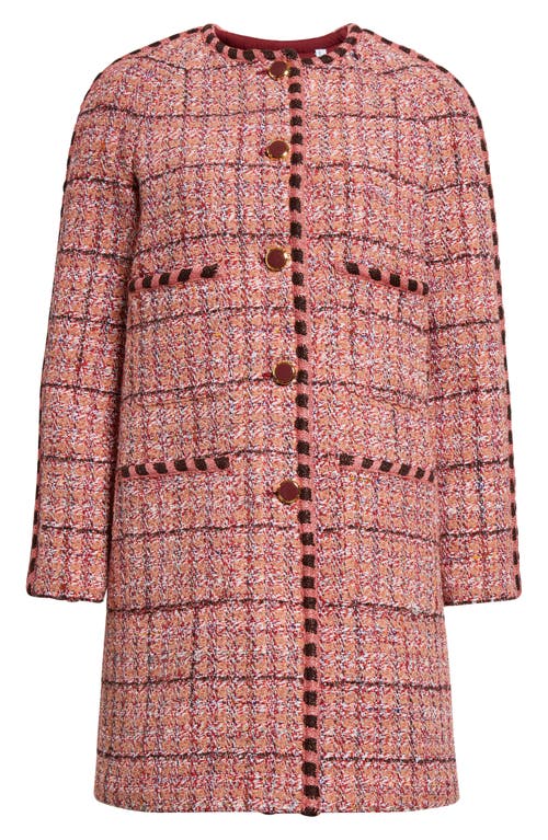 ST JOHN ST. JOHN EVENING METALLIC TWEED LONGLINE JACKET