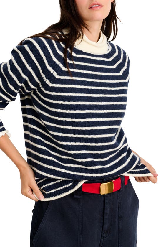 Alex Mill Freja Sweater In Ivory/ Indigo