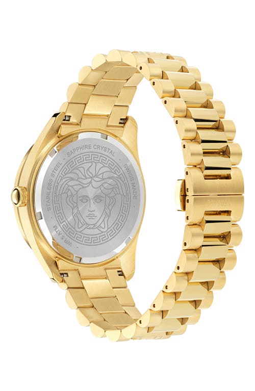 Versace V Dome Watch, 42mm In Ip Yellow Gold