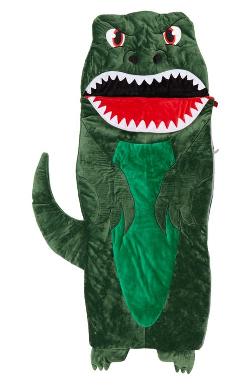 Bixbee Dinosaur Fleece Sleeping Bag in Green at Nordstrom