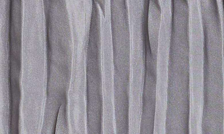 Eileen Fisher Tiered Pleated Silk Midi Dress In Steel