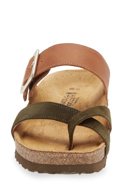 Shop Naot Fresno Slide Sandal In Latte Brown/oily Olive