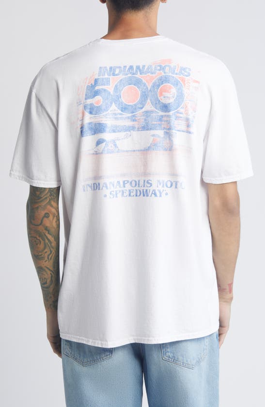 Shop Philcos Indy 500® Cotton Graphic T-shirt In Off White Pigment