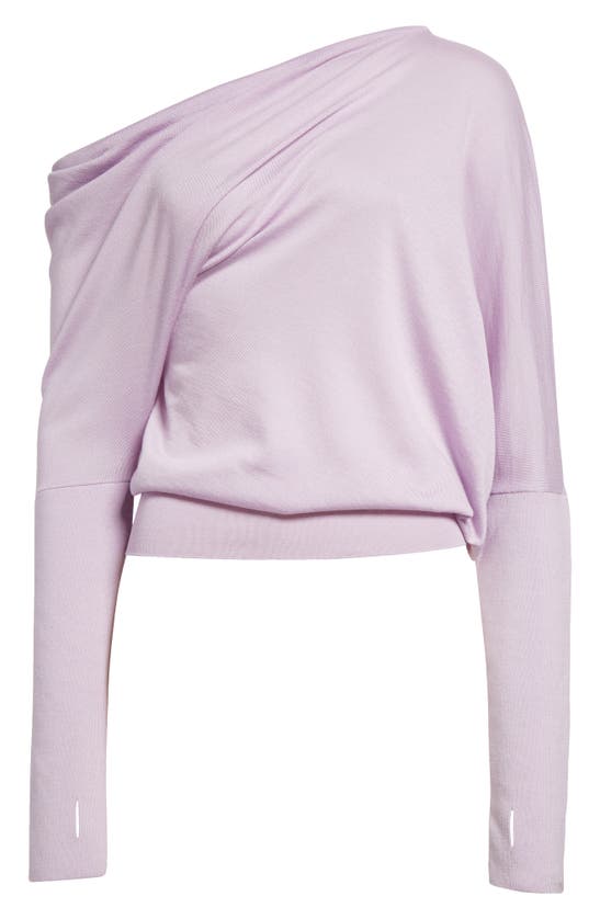 Shop Tom Ford Off The Shoulder Cashmere & Silk Sweater In Fragrant Lilac