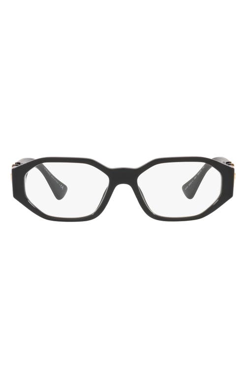 Versace 56mm Irregular Optical Glasses in Black at Nordstrom