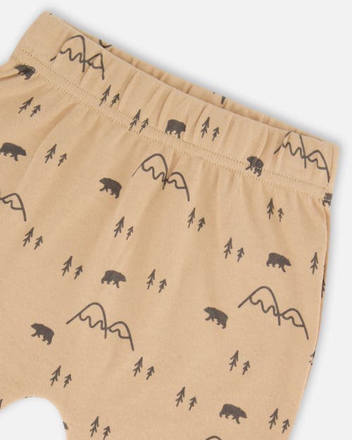 Shop Deux Par Deux Baby Boy's Organic Cotton Top With Printed Mountains Pant Set Dark Gray In Printed Bear & Mountains