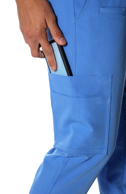 Members Only London Jogger Scrub Pants In Ceil Blue