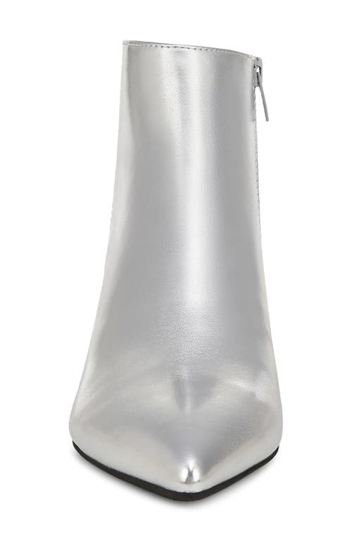 Shop Lifestride Maya Pointed Toe Kitten Heel Bootie In Silver