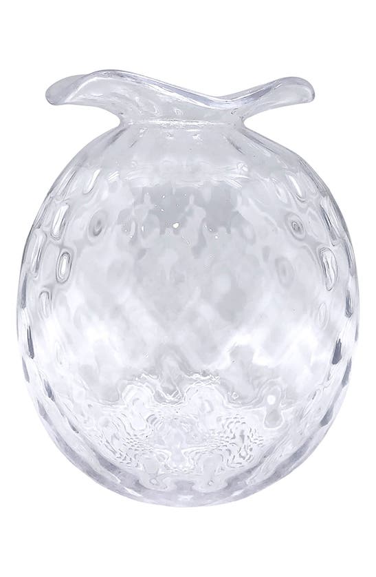 Mariposa Large Pineapple Texture Bud Vase In Clear