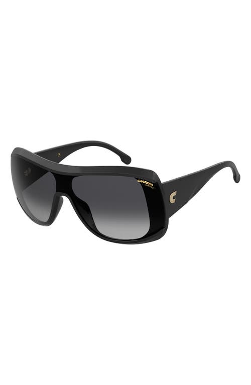 Carrera Eyewear 99mm Gradient Shield Sunglasses in Black/Grey Shaded at Nordstrom