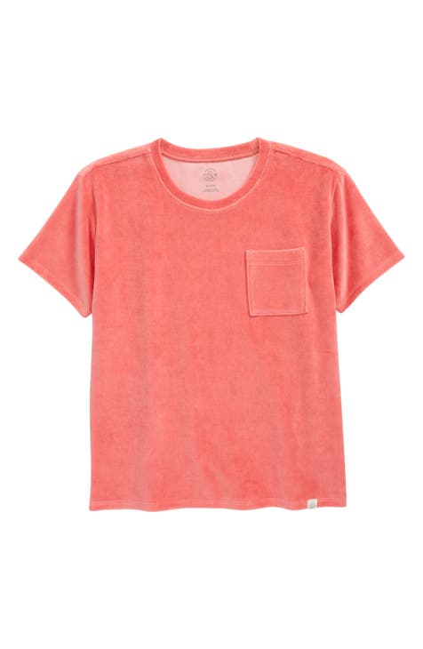 Kids' Velour Pocket T-Shirt (Big Kid)