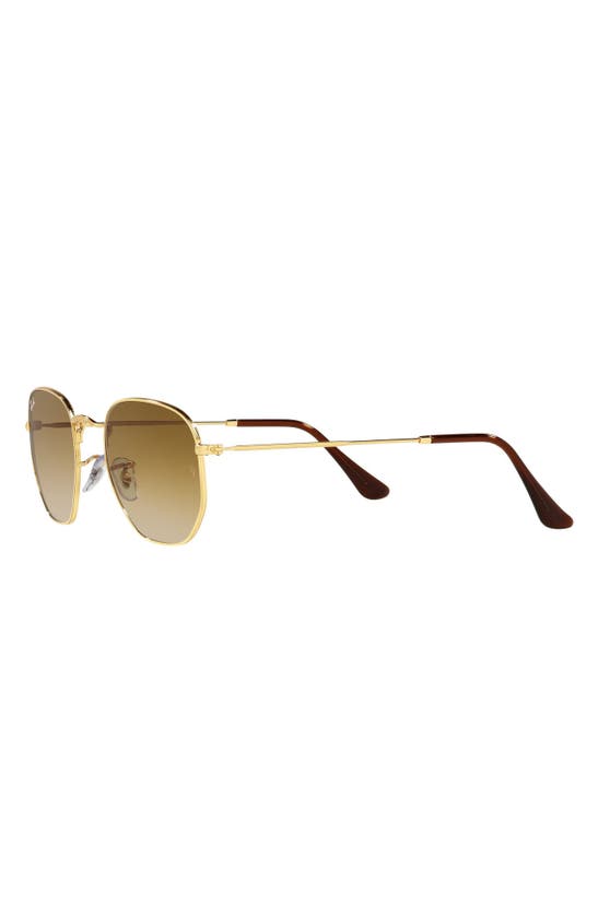 Ray Ban 51mm Gradient Aviator Sunglasses In Arista/ Clear Gradient Brown