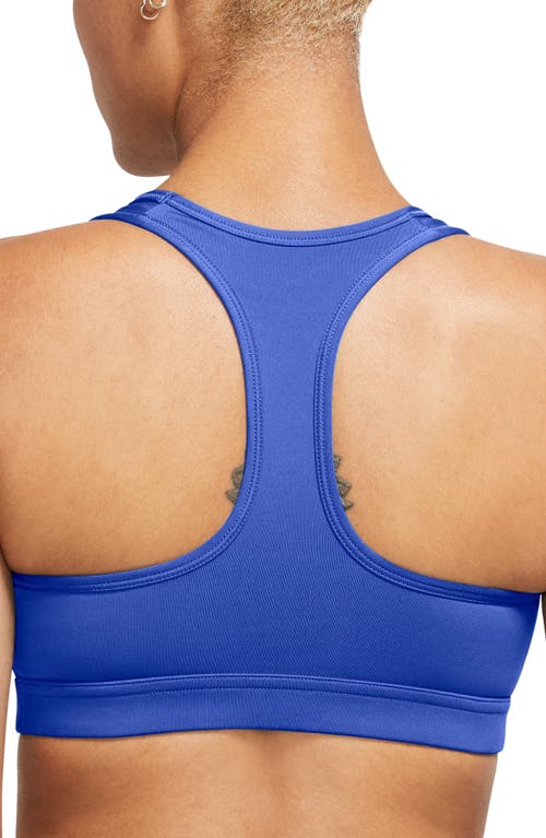 Shop Nike Dri-fit Padded Sports Bra In Hyper Royal/black