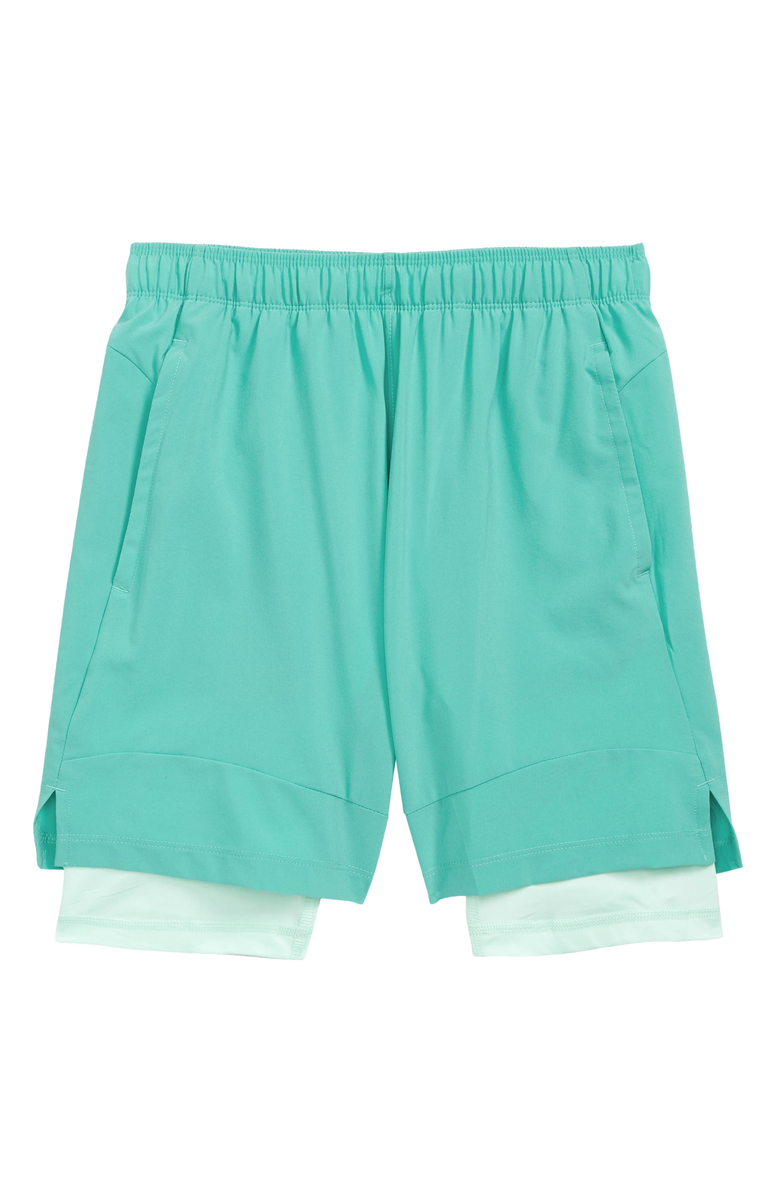 NIKE Kids' 2-in-1 Training Shorts in Washed Teal