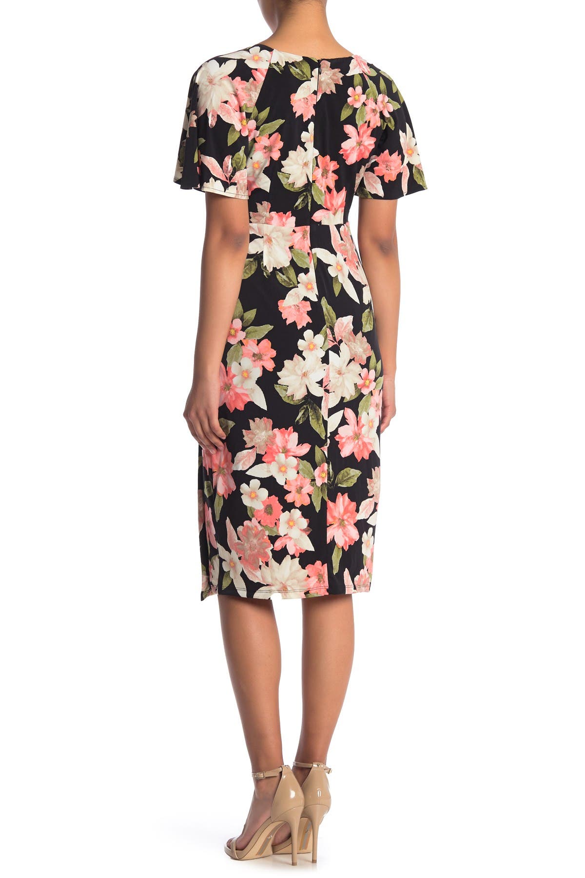 Maggy London | Floral Faux Wrap Midi Dress | Nordstrom Rack