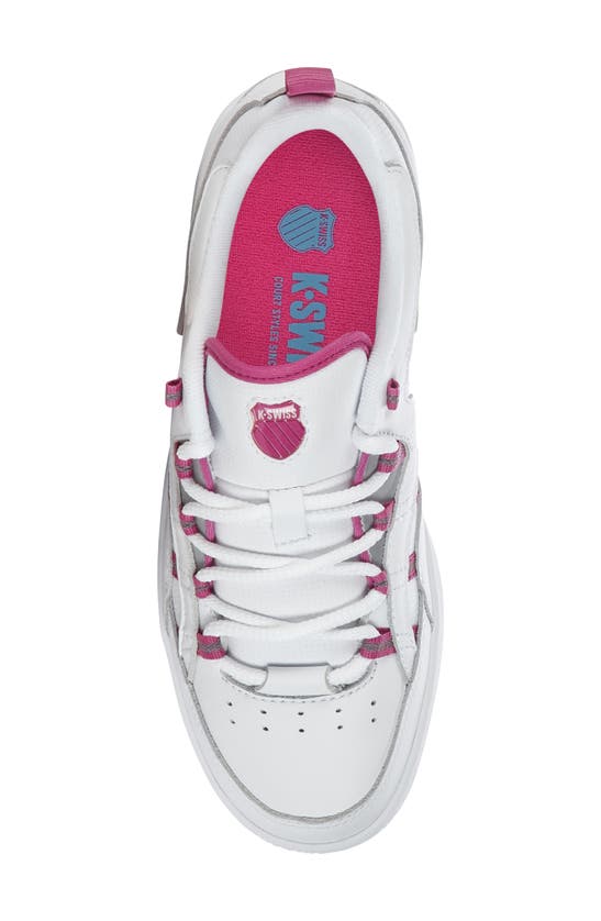 Shop K-swiss Slamm 99 Cc Sneaker In White/raspberry