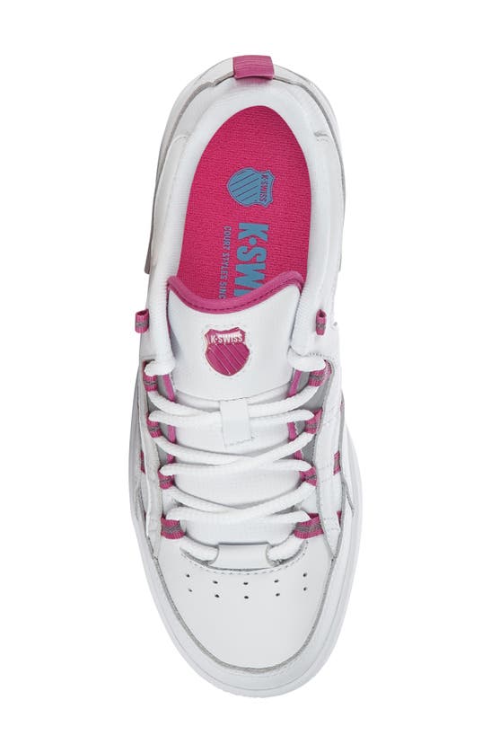 K-swiss Slamm 99 Cc Sneaker In White/raspberry