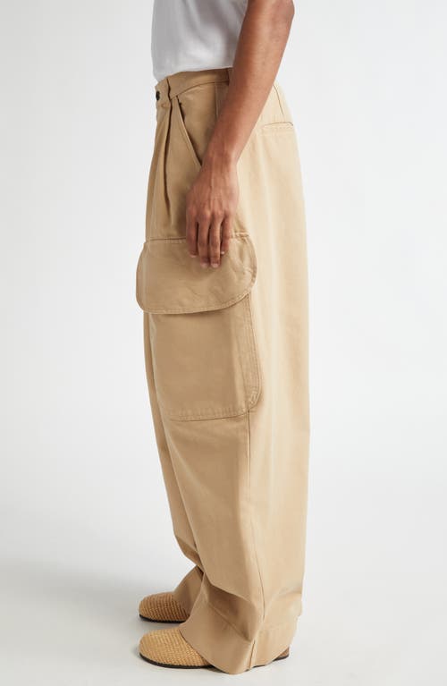 Shop Jw Anderson Relaxed Twill Cargo Trousers In Cream