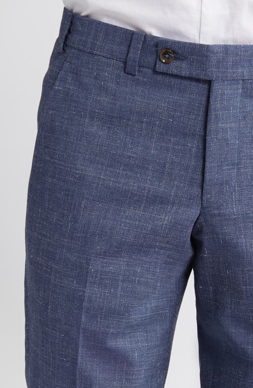 Shop Ted Baker London Jerome Soft Constructed Wool Blend Pants In Blue