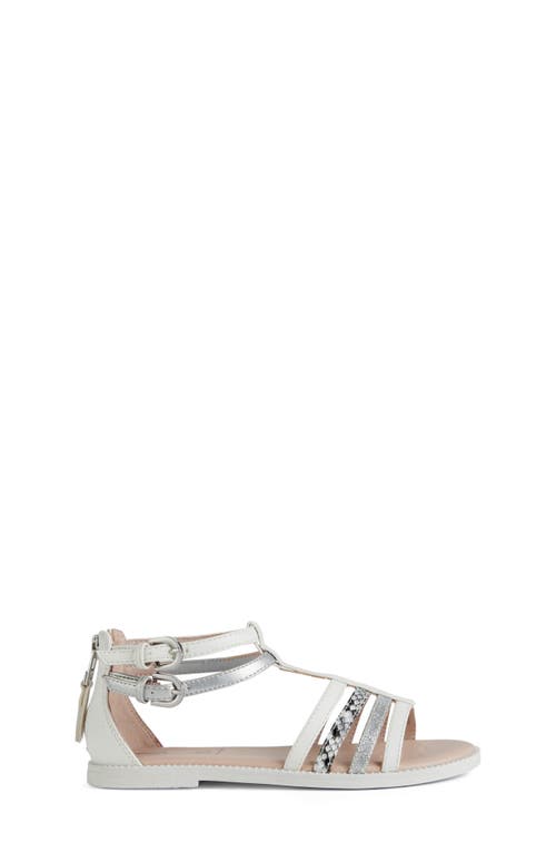 Shop Geox Karly Sandal In White/silver