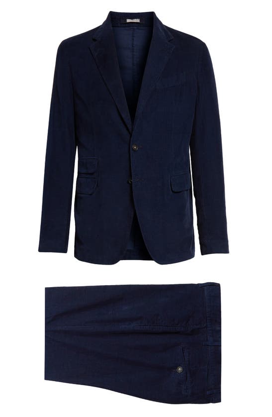 Massimo Alba Cotton Corduroy Suit In Blue