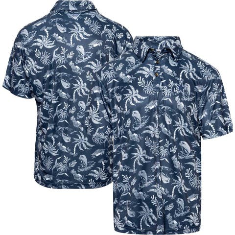 Men's Custom Dak Prescott Blue Dallas Cowboys Inverted Legend Hawaiian Shirt  - Dallas Cowboys Home