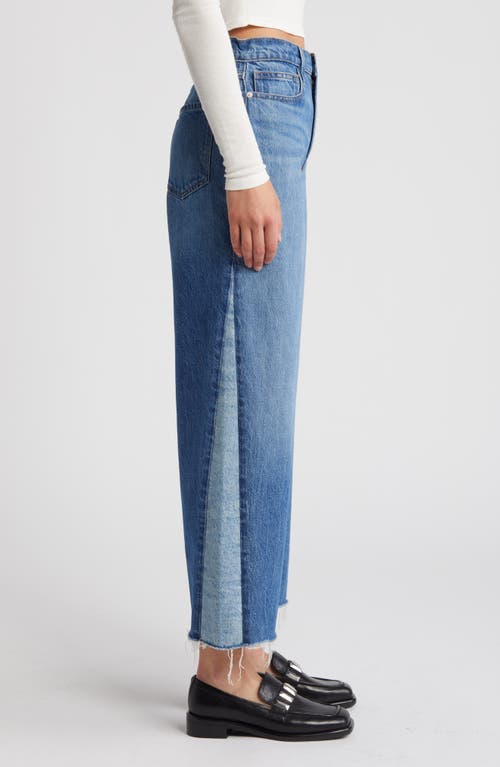 Shop Frame Le Jane Raw Hem Crop Wide Leg Jeans In Shylock