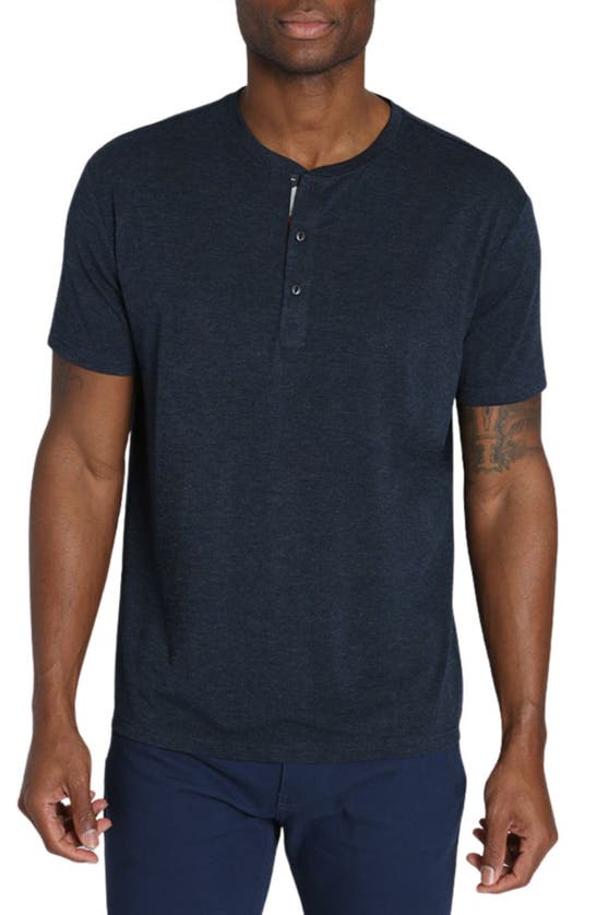 Shop Jachs Henley T-shirt In Dark Blue