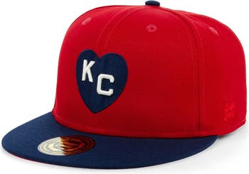 Kansas City Monarchs Rings & Crwns Team Fitted Hat - Red/Navy