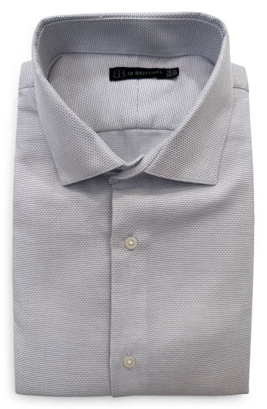 Shop Jb Britches Trim Fit Dress Shirt In Silver