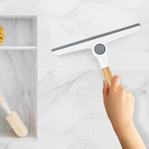 Zadro 9.5 Inch Multi-use Folding Squeegee In Bamboo/white