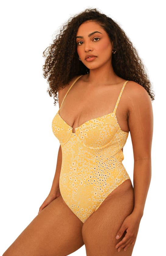 Dippin Daisys Saltwater One Piece In Golden Ditsy