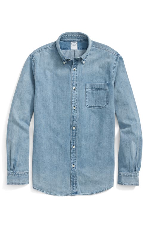 Brooks Brothers Archival Denim Shirt In Cotton Twill In Vintageblue