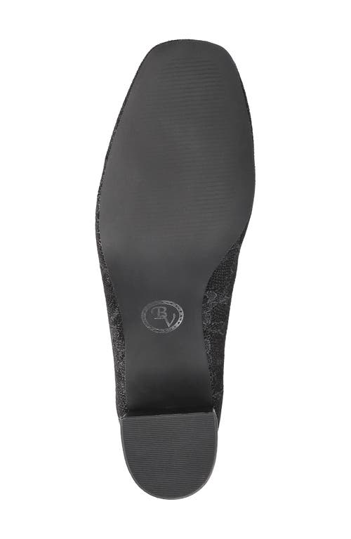Bella Vita Jillian Square Toe Pump In Black Lace