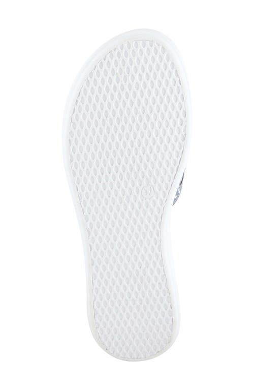 Flexus By Spring Step Windom Wedge Slide Sandal In Denim Blue