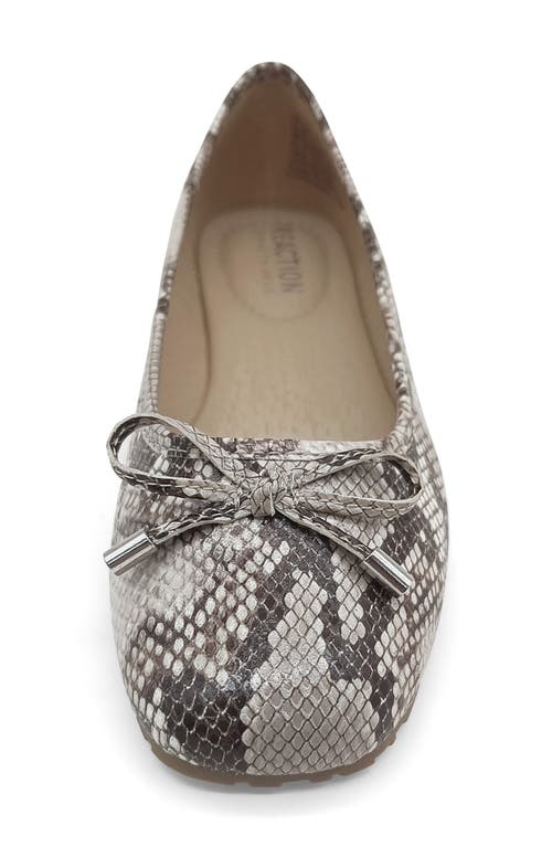 Reaction Kenneth Cole Elstree Ballet Flat In Natural Snake