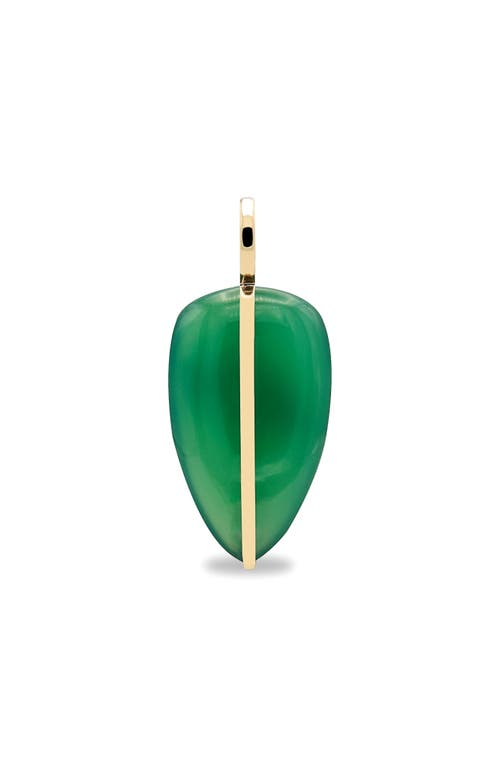 By Pariah Large Pebble Pendant In Green