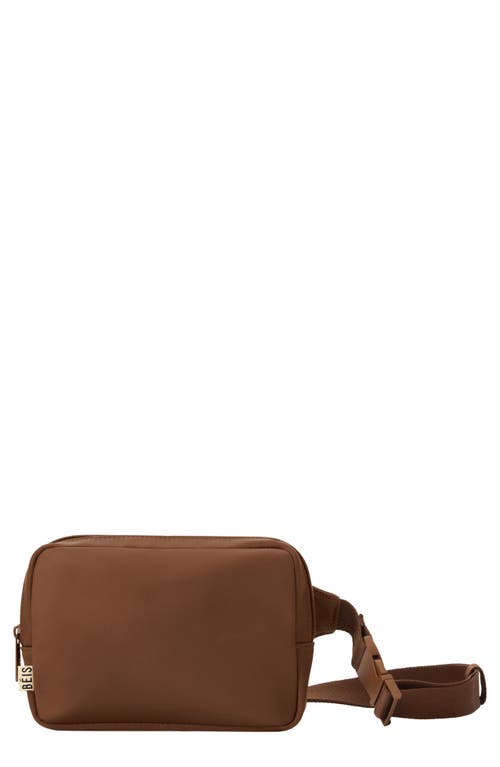 Shop Beis Béis The Nylon Belt Bag In Maple