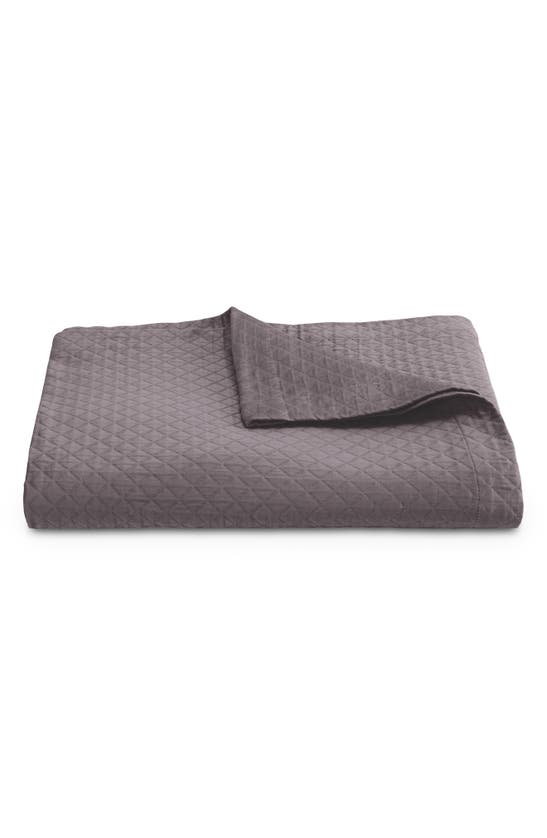 Matouk Nadia Coverlet, Full/queen In Charcoal